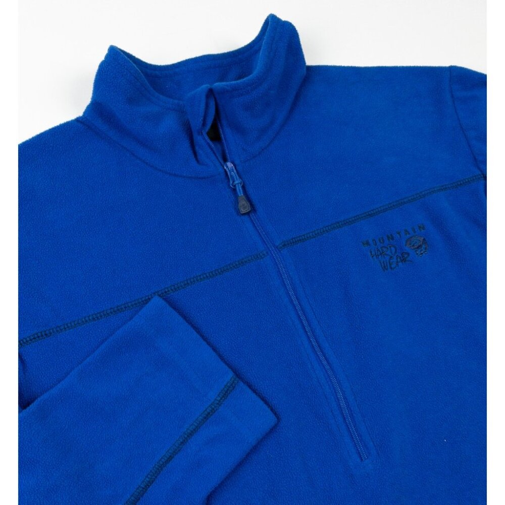 Mountain Hardwear Fleece Pullover Men's Medium Blue Half Zip Outdoor OM6641